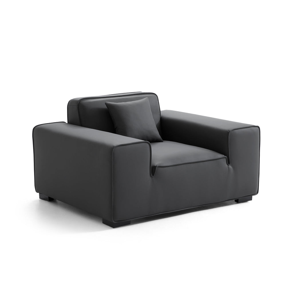 Domus Modular Brown Leather Armchair