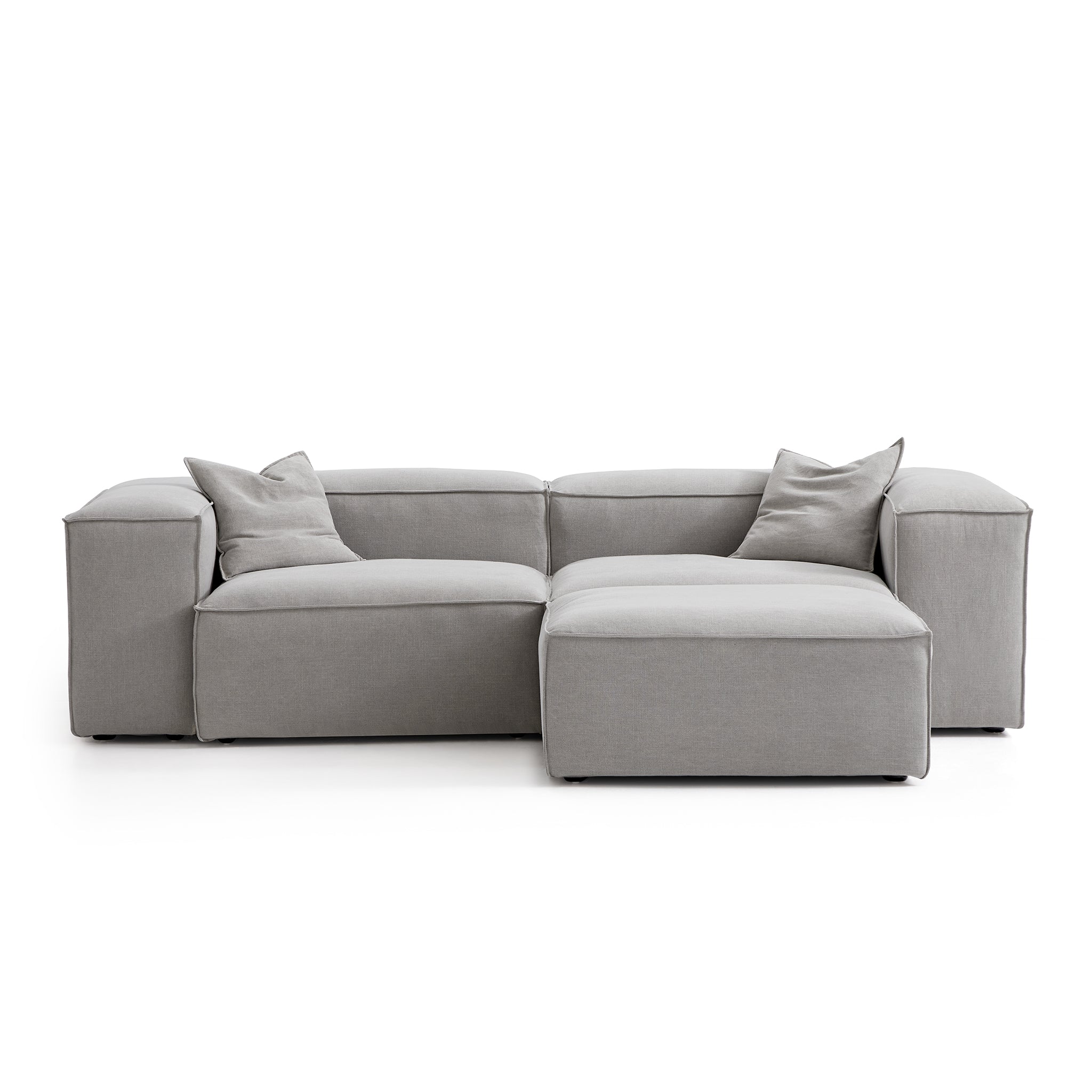Canapé modulaire Freedom gris neuf avec pouf