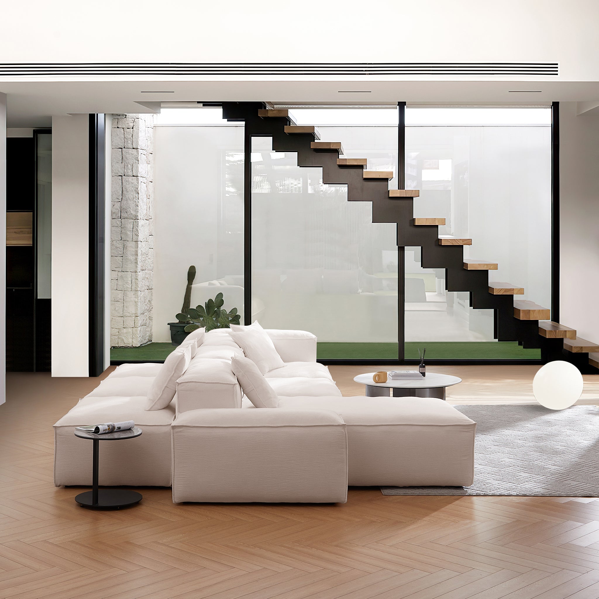 Canapé sectionnel double face Freedom Modular Kaki