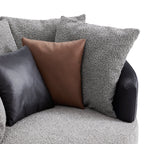 Fauteuil pivotant Luna en tissu bouclé gris clair