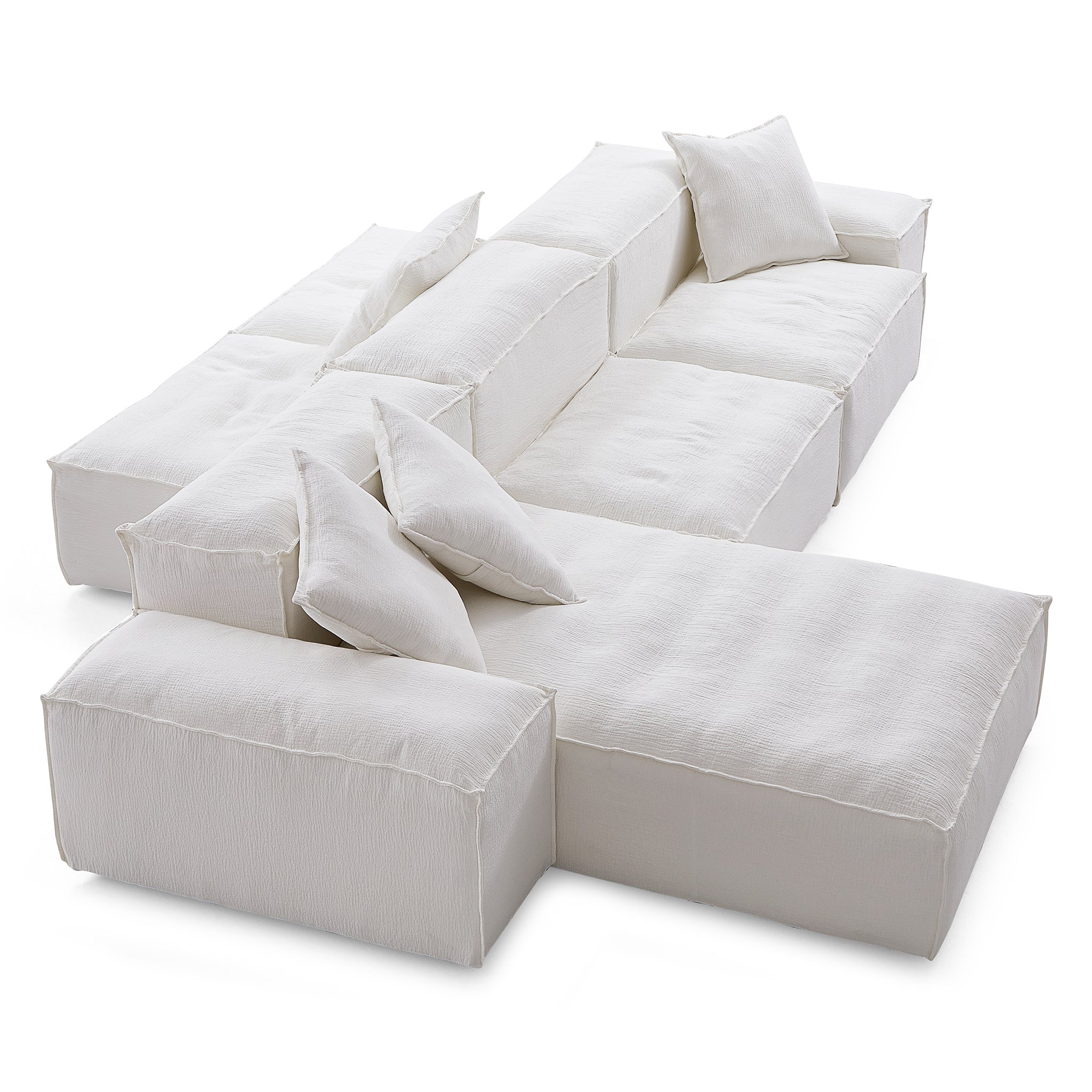 Freedom Modular Gray Double-Sided Sectional Sofa