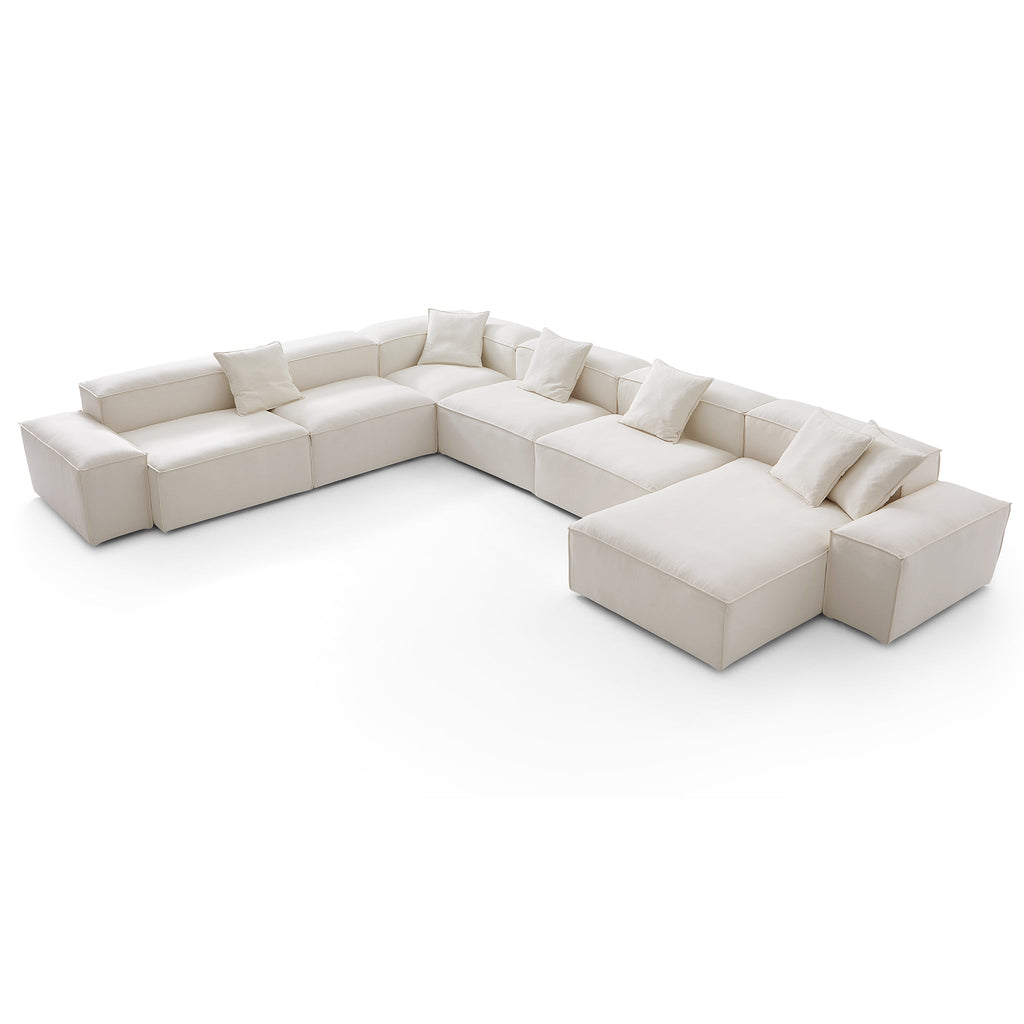 Canapé sectionnel en U beige Freedom Modular