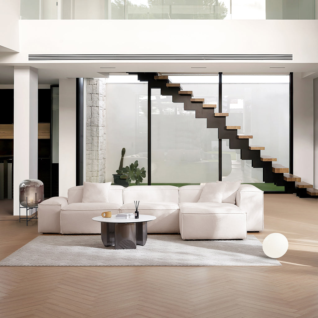 Canapé sectionnel modulaire blanc Freedom