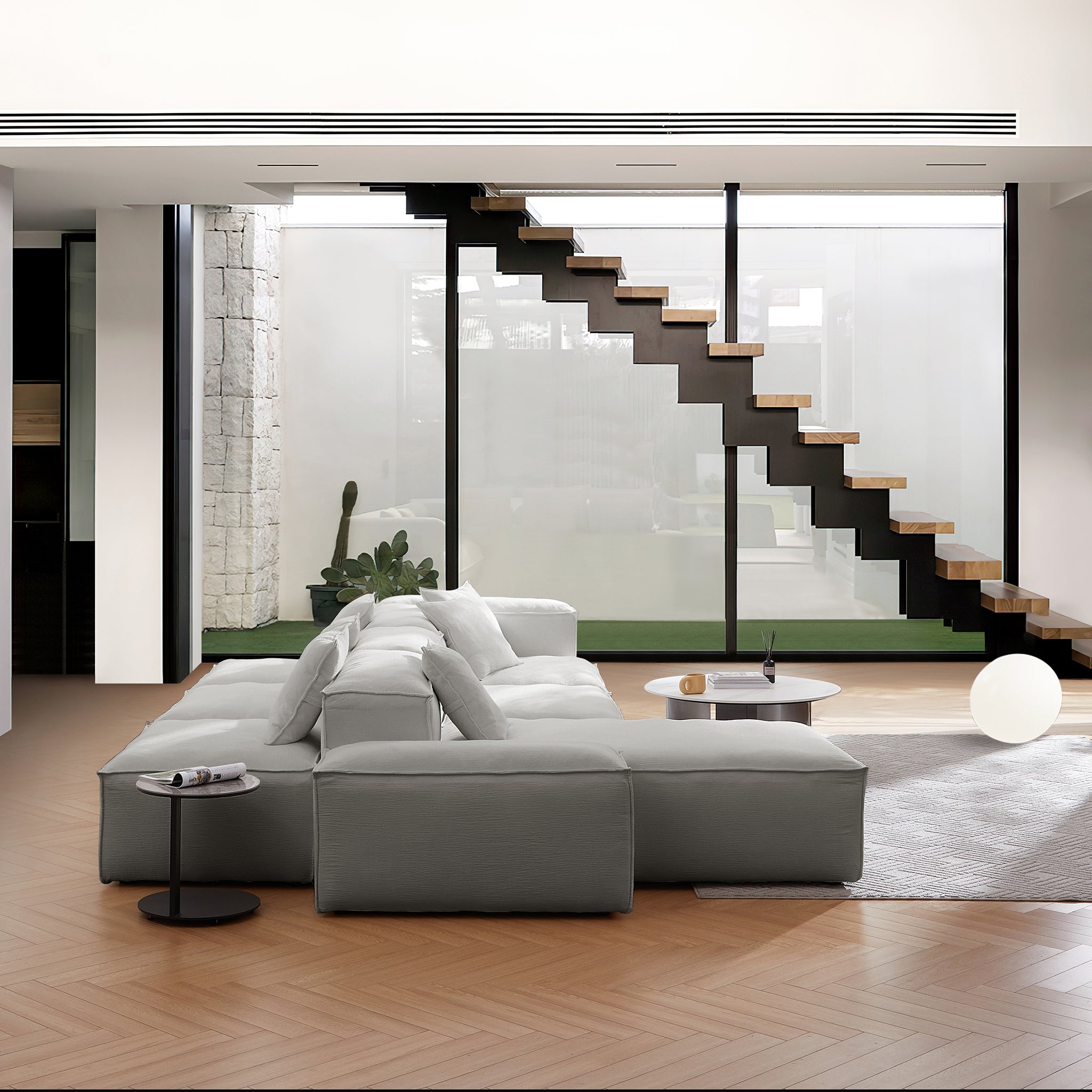 Canapé sectionnel double face Freedom Modular Kaki