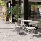 Ensemble bistrot pliant en métal 3 pièces, résistant aux intempéries, pour l'extérieur et l'intérieur, idéal pour la terrasse, la cour et le jardin.