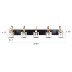 Applique murale moderne en cristal chromé/noir/doré pour salle de bain, éclairage de vanité
