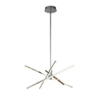 Lustre LED moderne en aluminium noir/doré, plafonnier linéaire Spoutnik pour salon/salle à manger/cuisine