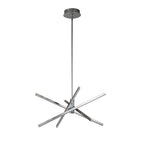 Lustre LED moderne en aluminium noir/doré, plafonnier linéaire Spoutnik pour salon/salle à manger/cuisine