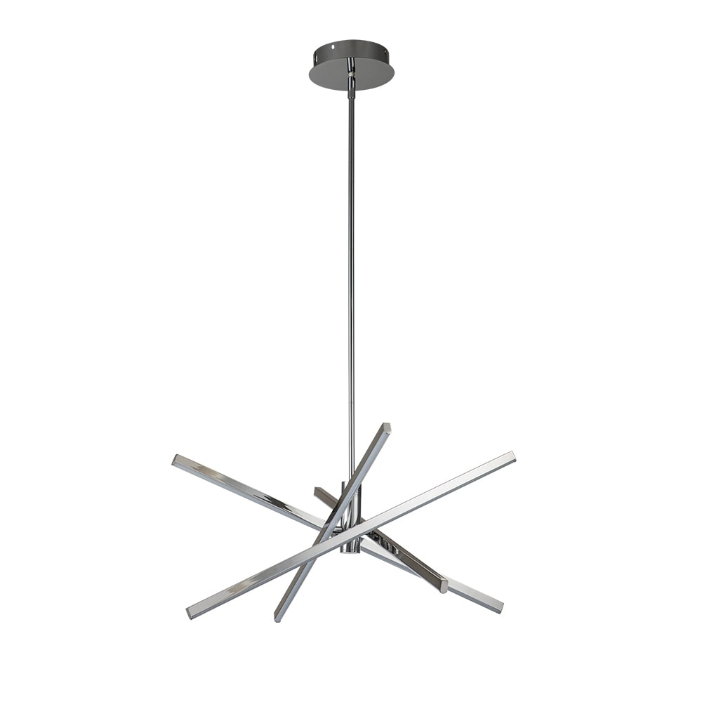 Lustre LED moderne en aluminium noir/doré, plafonnier linéaire Spoutnik pour salon/salle à manger/cuisine