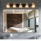 Applique murale moderne en cristal chromé/noir/doré pour salle de bain, éclairage de vanité