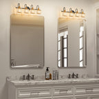 Applique murale moderne en cristal chromé/noir/doré pour salle de bain, éclairage de vanité