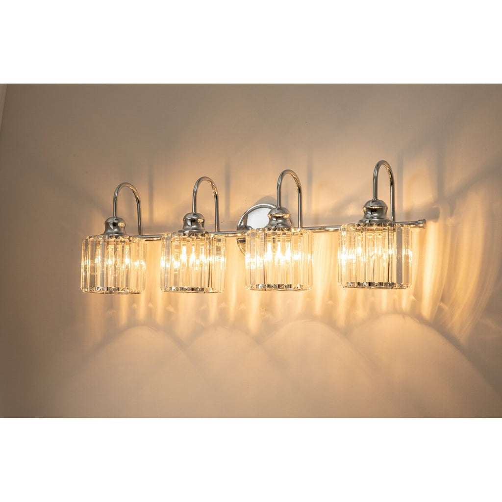 Applique murale moderne en cristal chromé/noir/doré pour salle de bain, éclairage de vanité