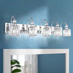 Applique murale moderne en cristal chromé/noir/doré pour salle de bain, éclairage de vanité
