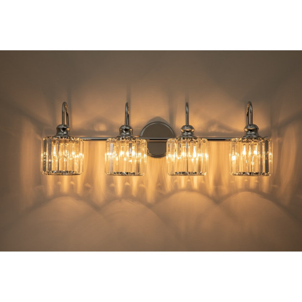 Applique murale moderne en cristal chromé/noir/doré pour salle de bain, éclairage de vanité