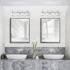 Applique murale moderne en cristal chromé/noir/doré pour salle de bain, éclairage de vanité