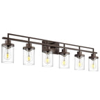Luminaire de salle de bain vintage à 4, 5 ou 6 lampes
