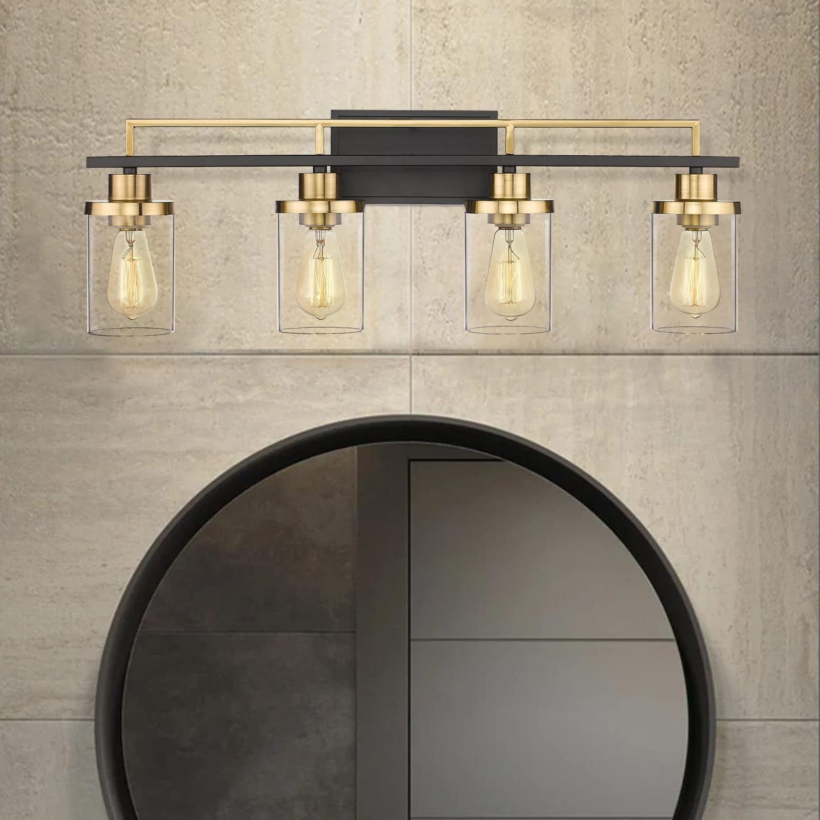 Luminaire de salle de bain vintage à 4, 5 ou 6 lampes