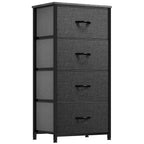 Commode moderne en tissu à 4/8/10 tiroirs avec plateau en bois