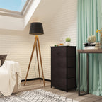 Commode moderne en tissu à 4/8/10 tiroirs avec plateau en bois