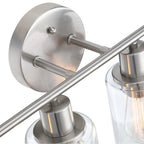 Applique de salle de bain à 4 lumières avec verre transparent