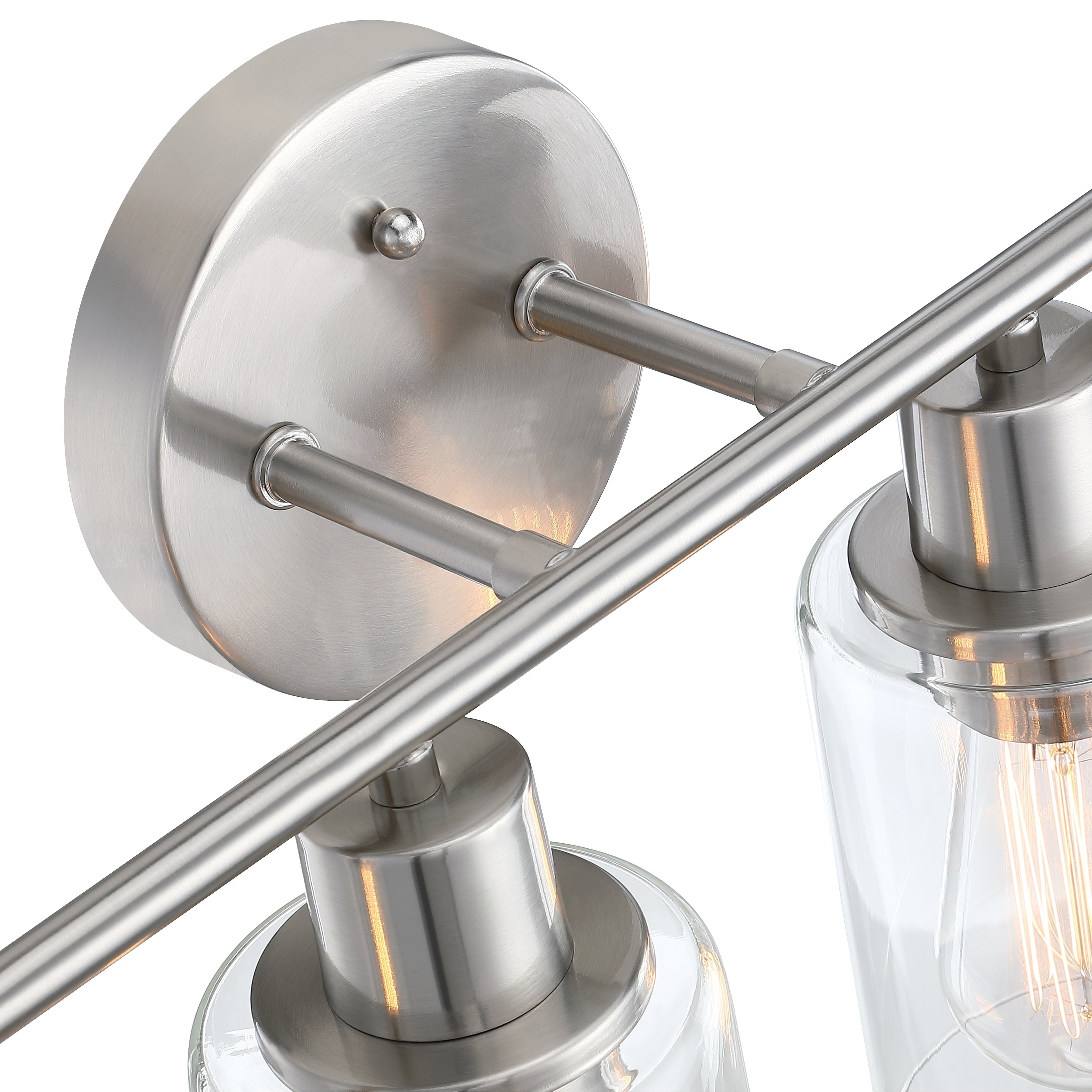Applique de salle de bain à 4 lumières avec verre transparent