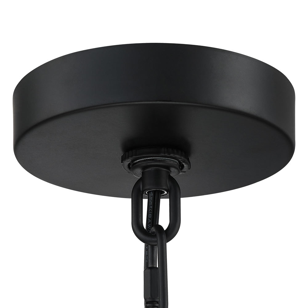 Lustre tambour bohème tissé à la main à 4 lumières - Paille - 50,8 cm de largeur