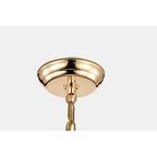 Lustre tambour à perles rondes avec cristaux suspendus