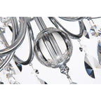 Lustre tambour à perles rondes avec cristaux suspendus