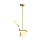 Suspension Sputnik linéaire simple et moderne à 4 lumières, couleur or, pour îlot de cuisine ou salle à manger – 130 cm (l) x 28 cm (p) x 15 cm (h).