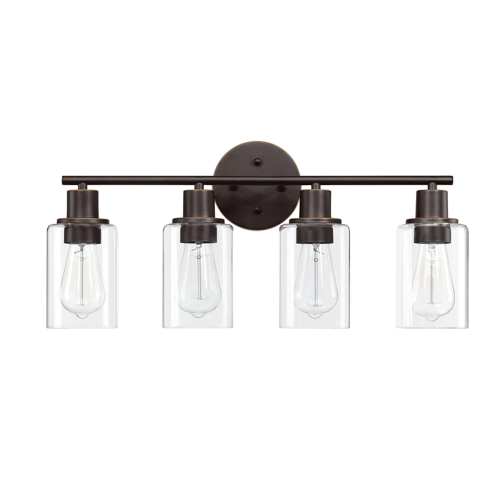 Luminaires de salle de bain vintage à 4 lampes