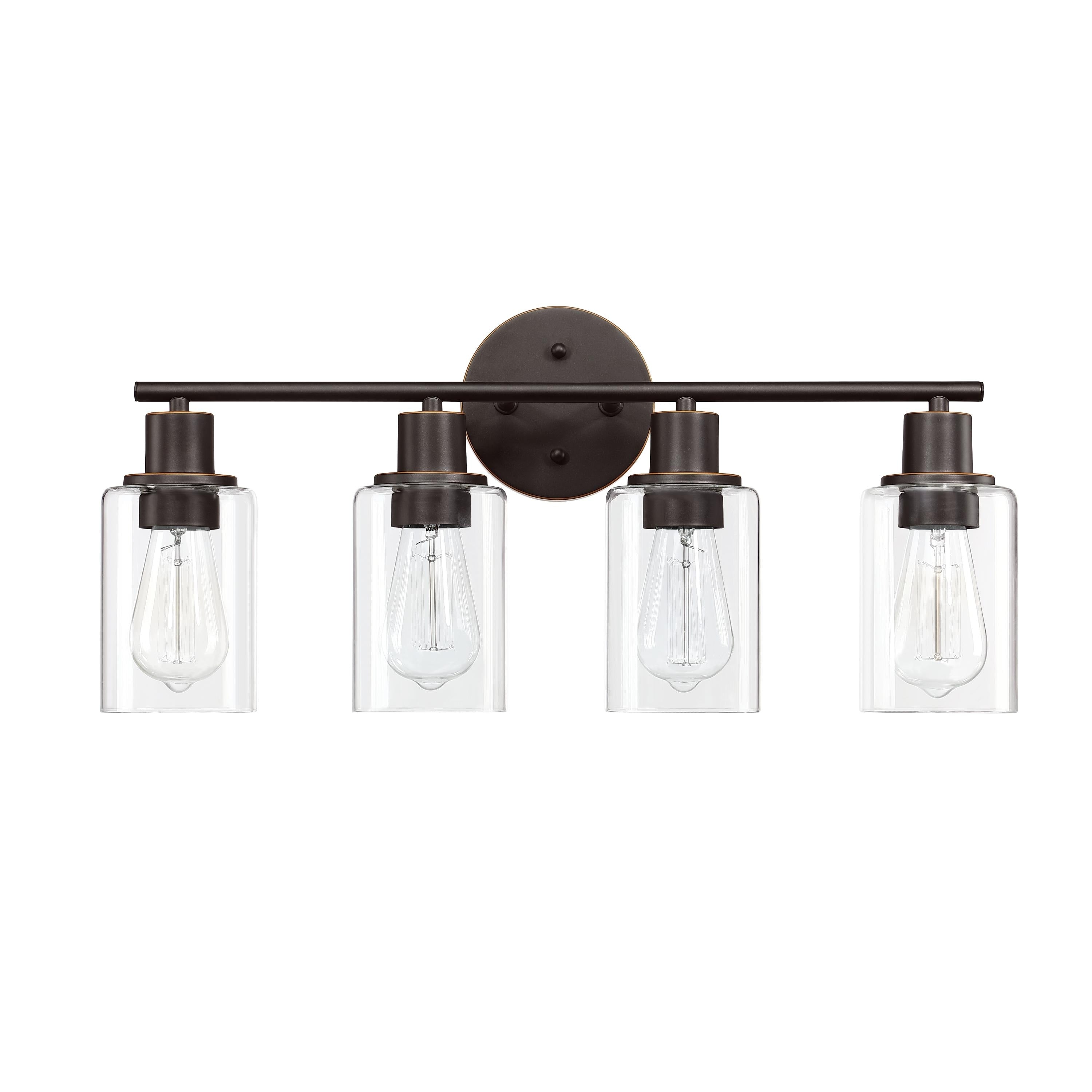 Luminaires de salle de bain vintage à 4 lampes