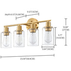 Luminaires de salle de bain vintage à 4 lampes