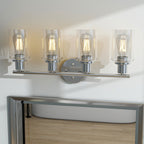 Luminaires de salle de bain vintage à 4 lampes