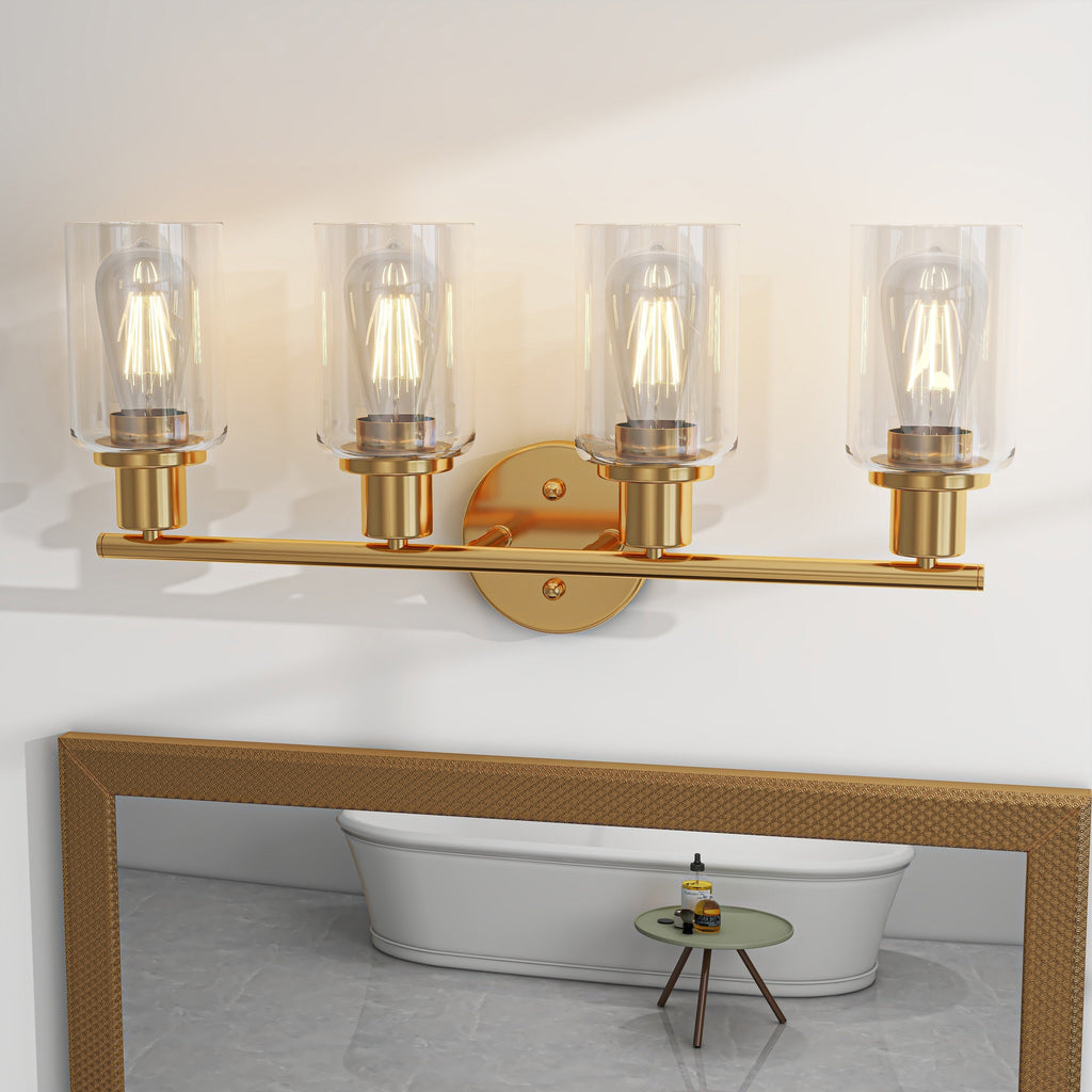 Luminaires de salle de bain vintage à 4 lampes