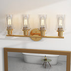Luminaires de salle de bain vintage à 4 lampes