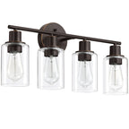 Luminaires de salle de bain vintage à 4 lampes