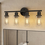 Luminaires de salle de bain vintage à 4 lampes