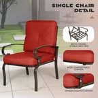 Ensemble de conversation en métal pour patio extérieur, 4 pièces