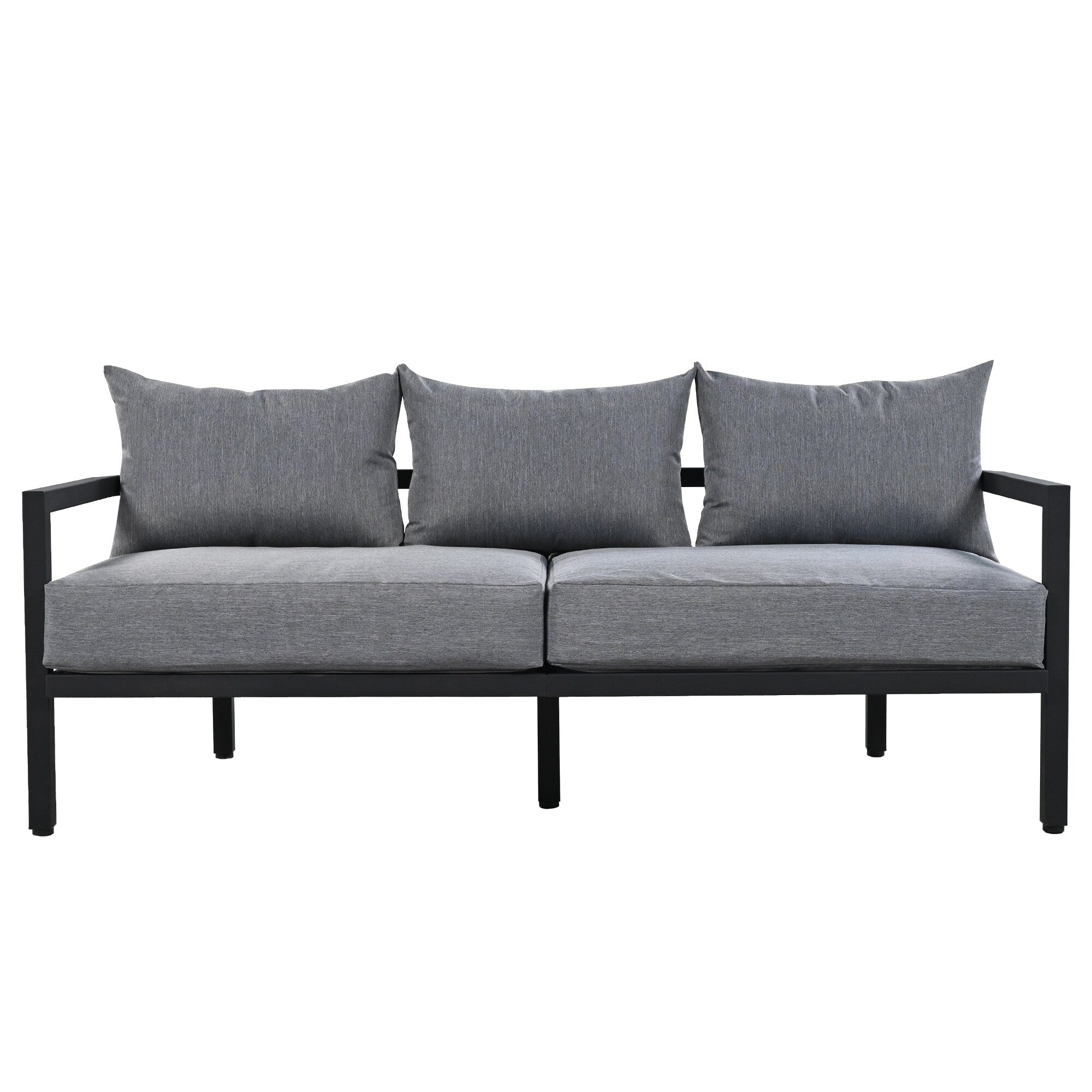 Ensemble de canapés d'extérieur 4 pièces en acier, 5 places, avec table basse, imperméable, antirouille et anti-UV