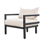 Ensemble de canapés d'extérieur 4 pièces en acier, 5 places, avec table basse, imperméable, antirouille et anti-UV