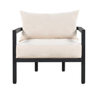 Ensemble de canapés d'extérieur 4 pièces en acier, 5 places, avec table basse, imperméable, antirouille et anti-UV