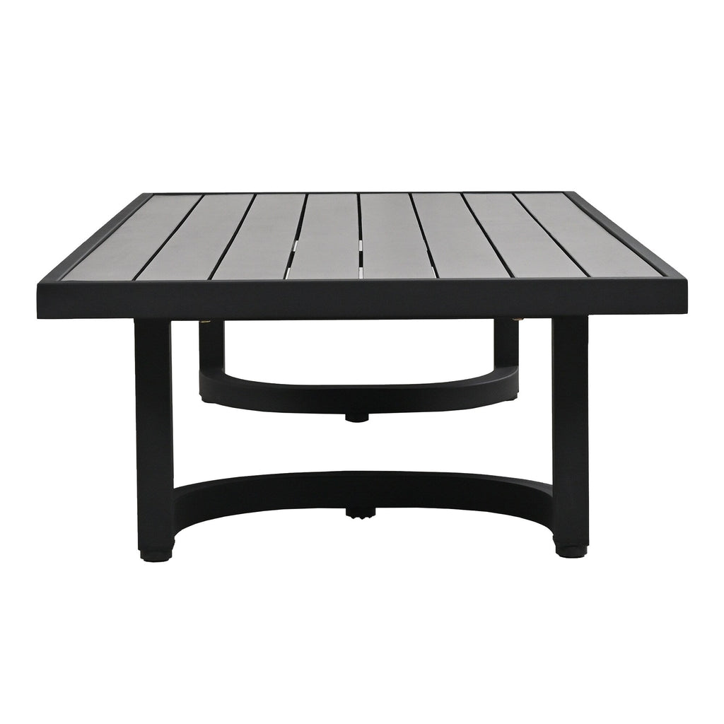 Ensemble de canapés d'extérieur 4 pièces en acier, 5 places, avec table basse, imperméable, antirouille et anti-UV