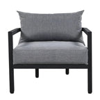 Ensemble de canapés d'extérieur 4 pièces en acier, 5 places, avec table basse, imperméable, antirouille et anti-UV