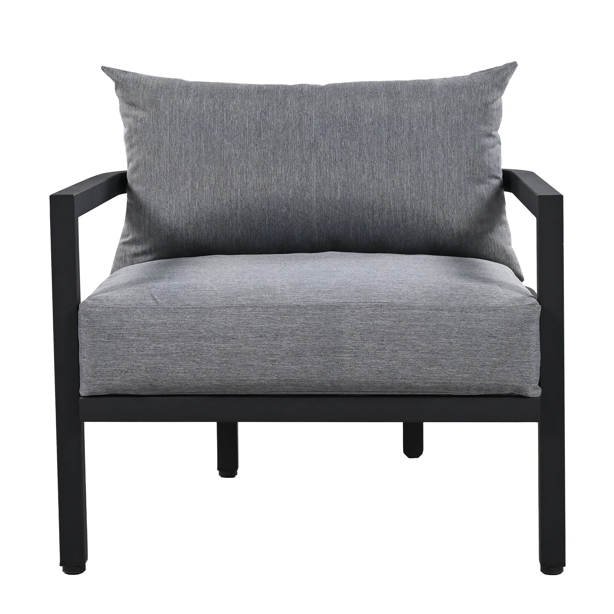 Ensemble de canapés d'extérieur 4 pièces en acier, 5 places, avec table basse, imperméable, antirouille et anti-UV