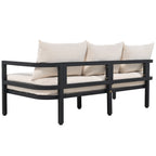 Ensemble de canapés d'extérieur 4 pièces en acier, 5 places, avec table basse, imperméable, antirouille et anti-UV