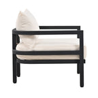Ensemble de canapés d'extérieur 4 pièces en acier, 5 places, avec table basse, imperméable, antirouille et anti-UV