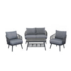 Ensemble de meubles de patio extérieur 4 pièces