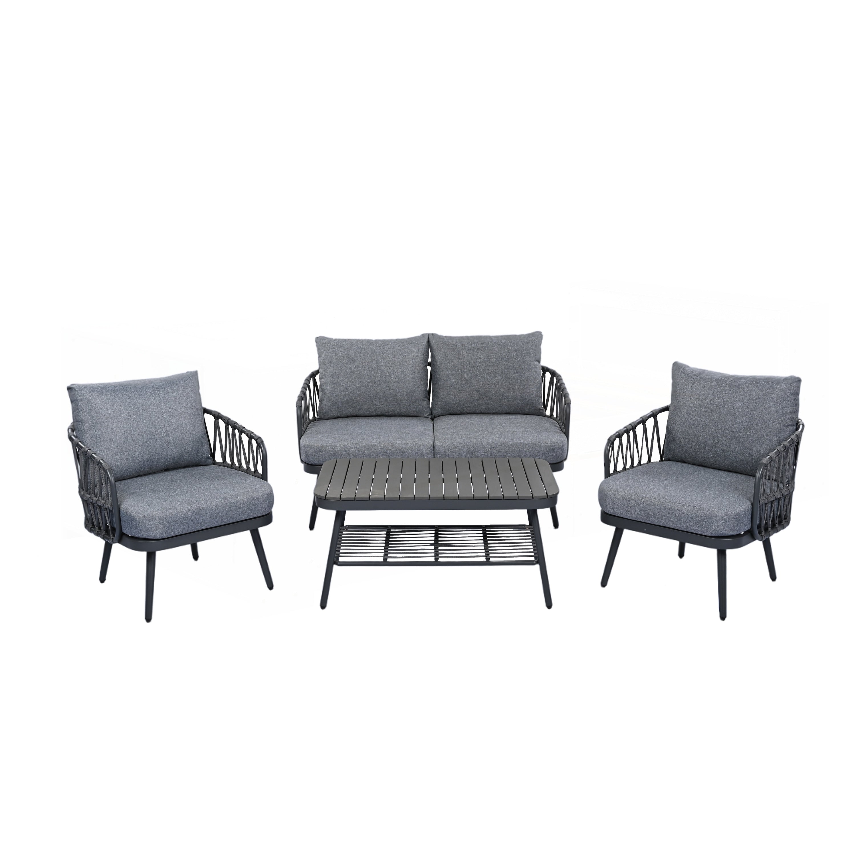 Ensemble de meubles de patio extérieur 4 pièces