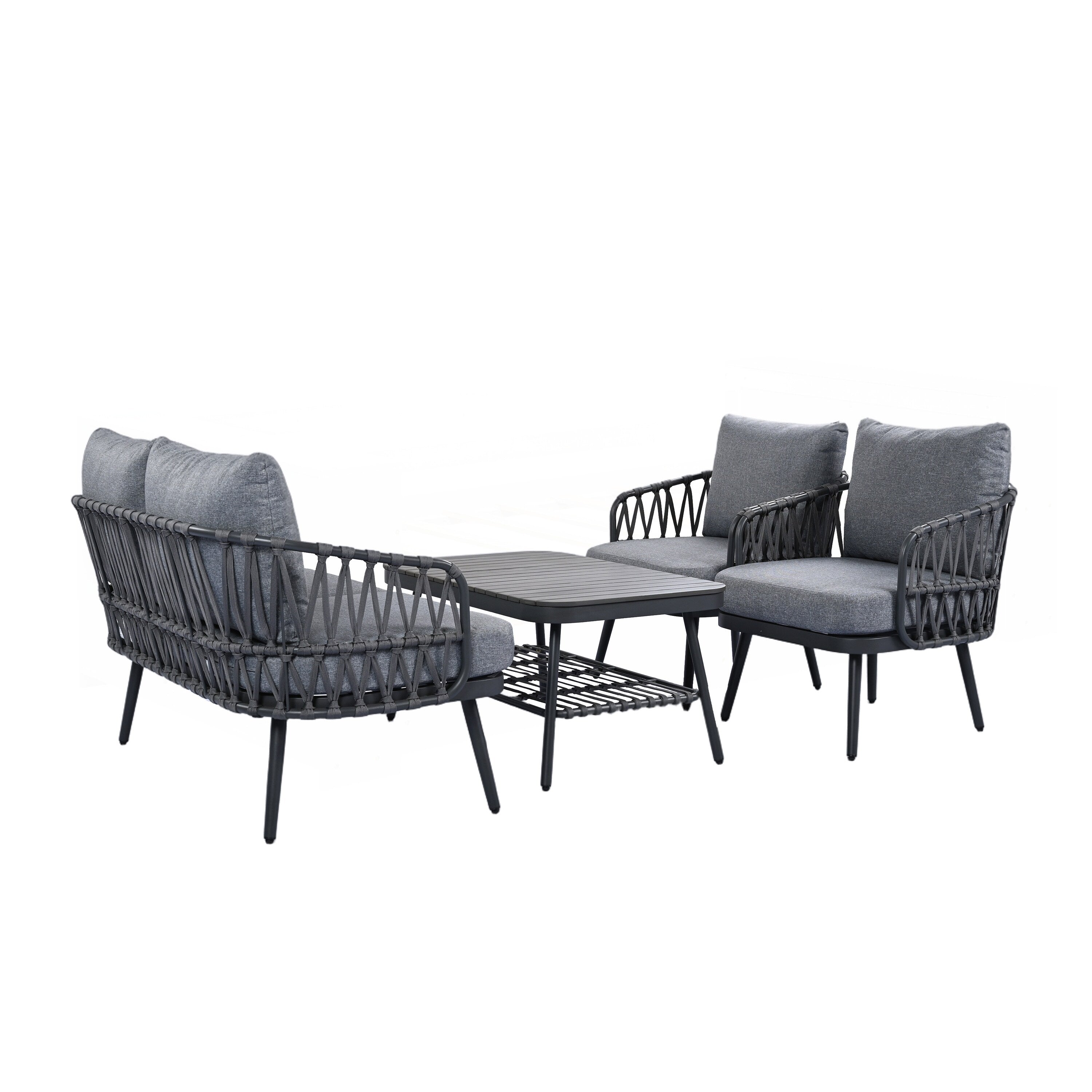 Ensemble de meubles de patio extérieur 4 pièces