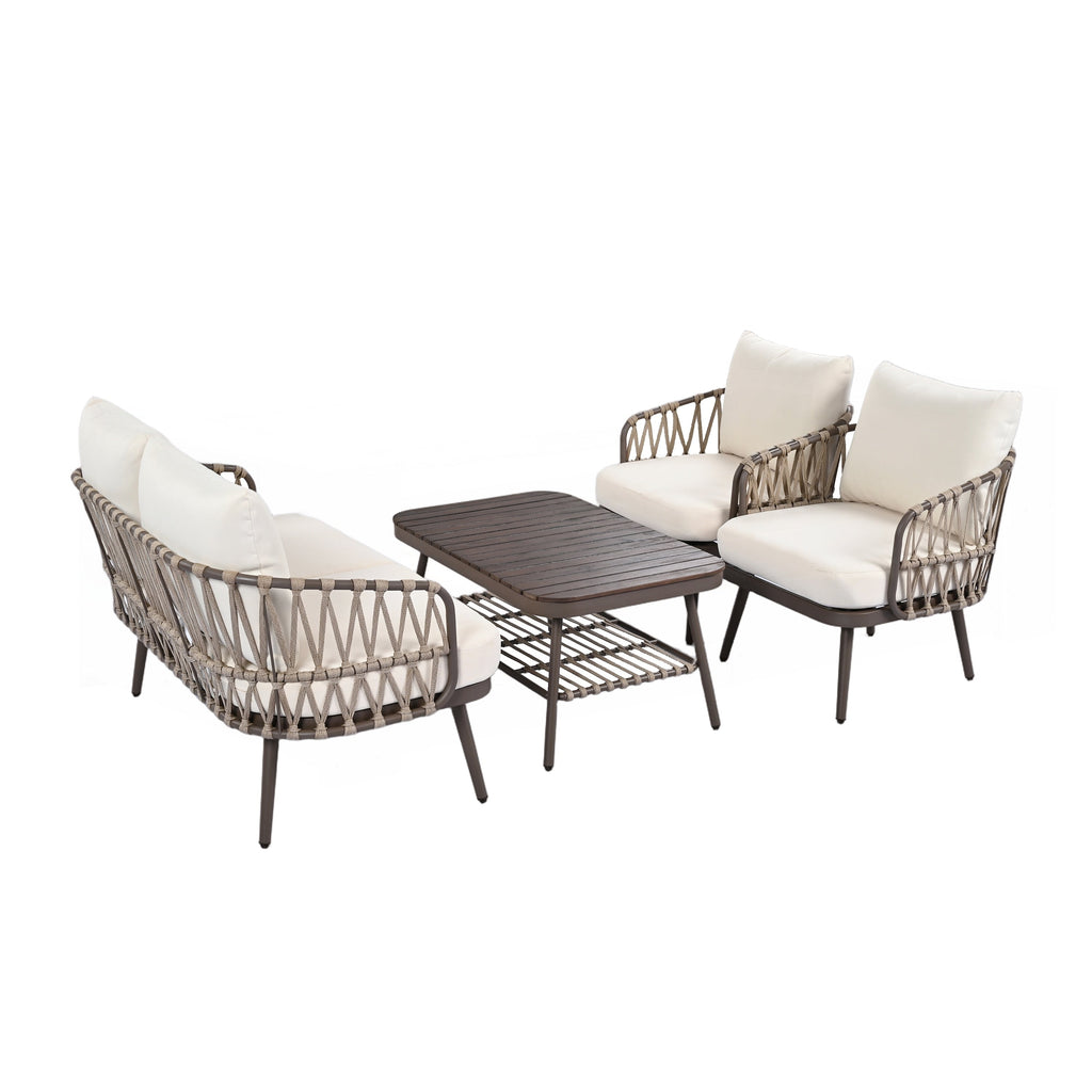 Ensemble de meubles de patio extérieur 4 pièces